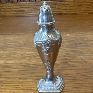 Vintage Takahashi Salt Shaker Made in Occupied Japan Ornate Silverplate 4.5"
